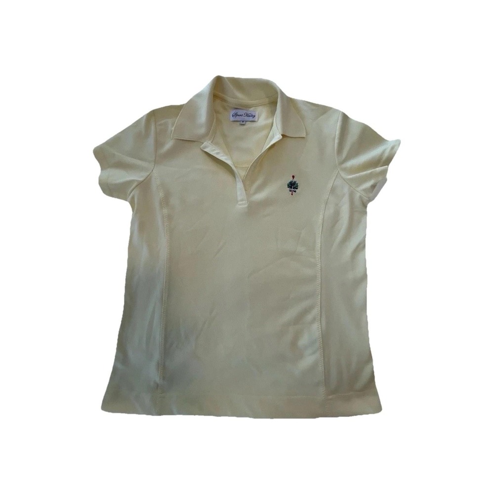 Sport Haley Women's Top Golf Polo Shirt Yellow Sz S